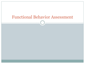 Tools for Functional Behavior Assessment and Behavior Support