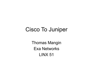 Linx 51 - Mangin - Cisco To Juniper