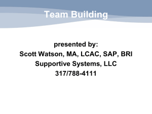 What Is a Team? - Supportive Systems, LLC