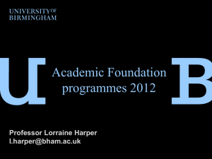 Academic Foundation Posts 2012 Guidance