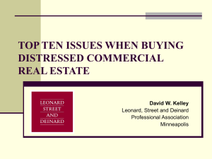 top ten issues when buying distressed commercial