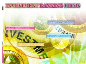 Investment banking generates revenue from commission