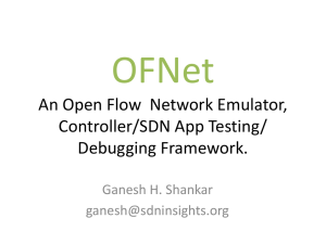 OFNet An Open Flow Emulator, Controller/SDN App Testing
