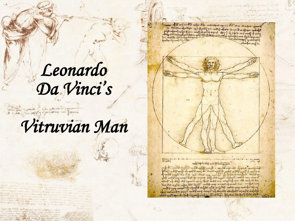 Leonardo Da Vinci vitruvian Man Framed Canvas Art for 