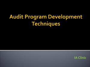 Audit Program Development Techniques