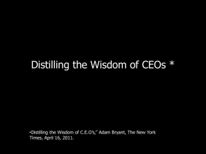 Distilling the Wisdom of CEOs *