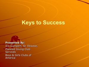 Keys to Planned Giving Success