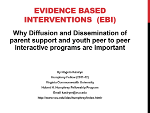 Evidence based interventions (EBI)[1]-20111018