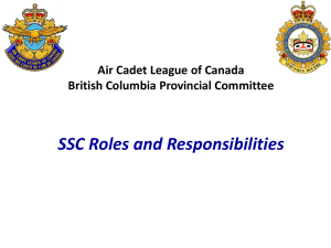 SSC Board Orientation - Air Cadet League of BC