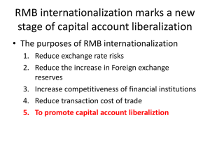 RMB internationalization marks a new stage of capital account