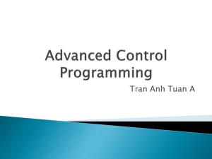 Advanced Control Programming