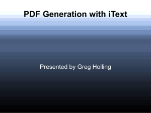 August 2010 iText Presentation