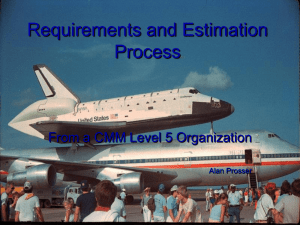 Requirements and Estimation Process