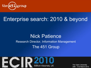 Enterprise Search market 2010 & beyond