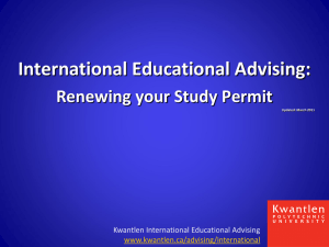 Study Permit Renewal Process