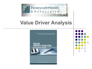 This Value Driver Analysis will focus on