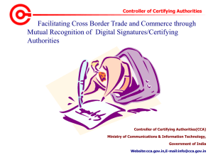 Digital Signature Usage in AFACT member countries Many of the