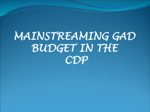 What is a GAD Budget? - Philippine Federation of Local Councils of