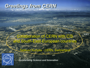 Collaboration of CERN with CIS and South-East - NEC`2013