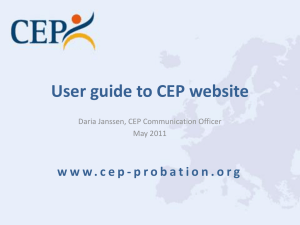User guide to CEP website