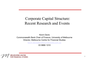 Corporate Capital Structure - CBA