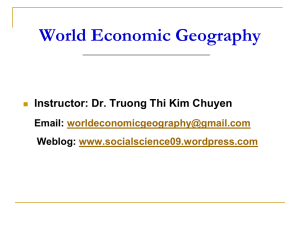 The geography of the world economy - Introduction to Sociology and