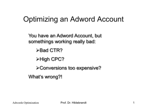 Adwords Optimization