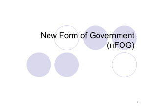 Presentation on the New Form of Government