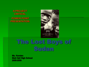 PowerPoint: The Lost Boys of Sudan