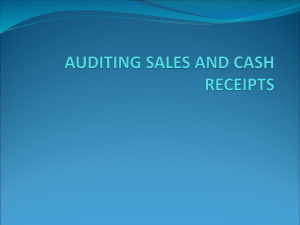 auditing sales and cash receipts