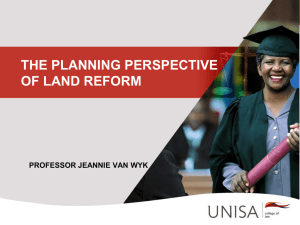 planning-and-land-reformjvw - South African Research Chair in