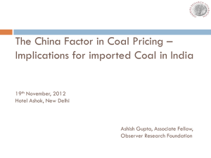 The China Factor in Coal Pricing