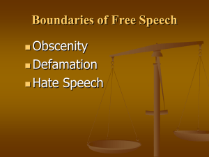 Boundaries of Free Speech