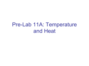 lab 11A - temperature and heat
