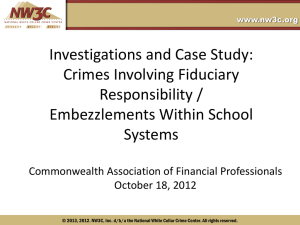 Crimes Involving Fiduciary Responsibility