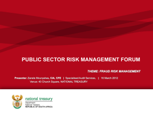 Fraud Risk Management forum - Office of the Accountant
