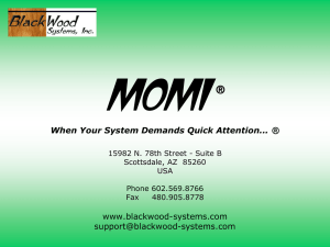 MOMI - BlackWood Systems, Inc.
