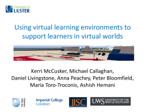 Supporting Learning in Virtual Worlds