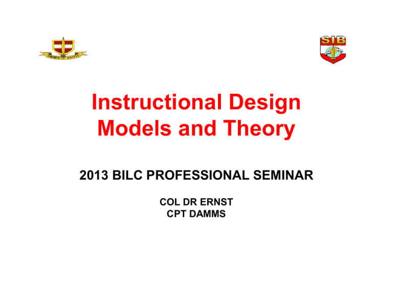 Instructional Design - Models And Methods