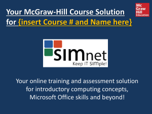 SIMNET/LMS Gradesync - McGraw Hill Higher Education