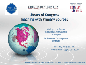 Library of Congress Teaching with Primary Sources PPT