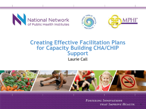 Creating Effective Facilitation Plans for Capacity Building CHA/CHIP
