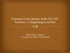 CC Literacy Tasks for CTE