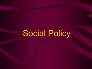 Introduction into Social Policy