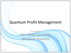 GP – CTS = Net Profit - Quantum Profit Management