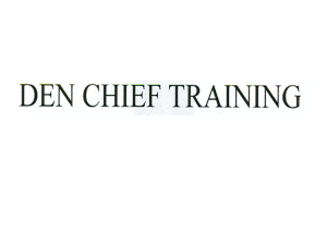 WM District`s Den Chief Training Course