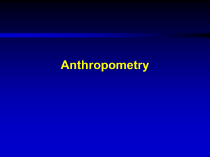 Anthropometry - Training presentation