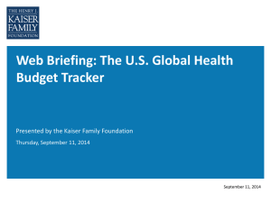 U.S. Global Health Budget - The Henry J. Kaiser Family Foundation