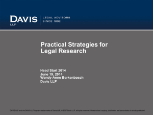 HS2014 Practical Strategies - Edmonton Law Libraries Association