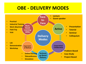 OBE - DELIVERY MODES